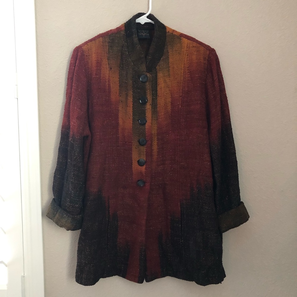 Candiss Cole Wearable Art Handwoven Silk Blend Jacket